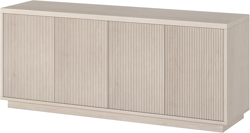 Henn&Hart 57" TV Stand for TVs up to 65", Beech White image 5