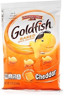 Pepperidge Farm Goldfish Baked Snack Crackers, Cheddar Cheese, 2.25 Oz, Pack of 72