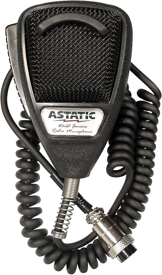 Astatic 302-636LB1 Black Noise Cancelling 4 Pin CB Microphone (Bulk),XLR