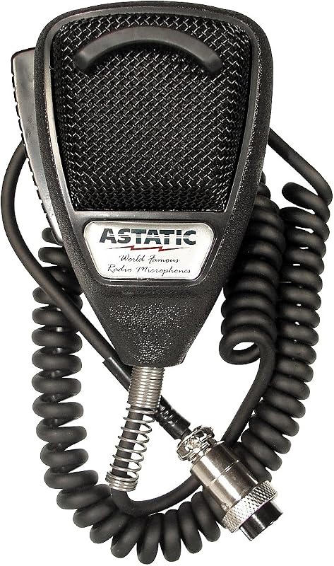 Astatic 302-636LB1 Micrófono CB de 4 pines con cancelación de ruido negro (a granel), XLR