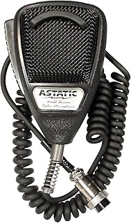 Astatic 302-636LB1 Black Noise Cancelling 4 Pin CB Microphone (Bulk),XLR