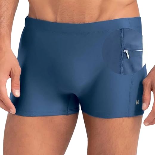 Sunga Boxer Masculina Mash Praia Bolso Zíper Resistente ao Cloro