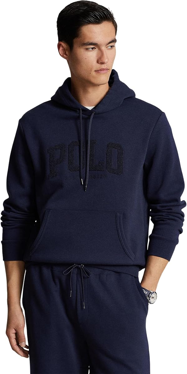 Men's Logo Double-knit Mesh-face Hoodie