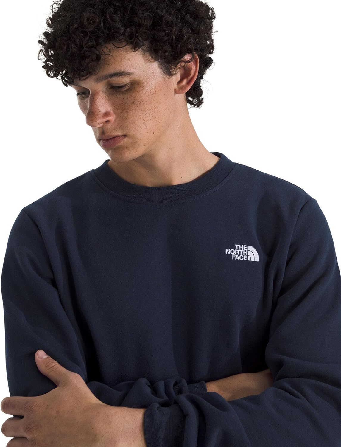 The North Face mens Evolution Simple Dome Crew - Ribbed Collar & Hem, Classic Logo - Image 3