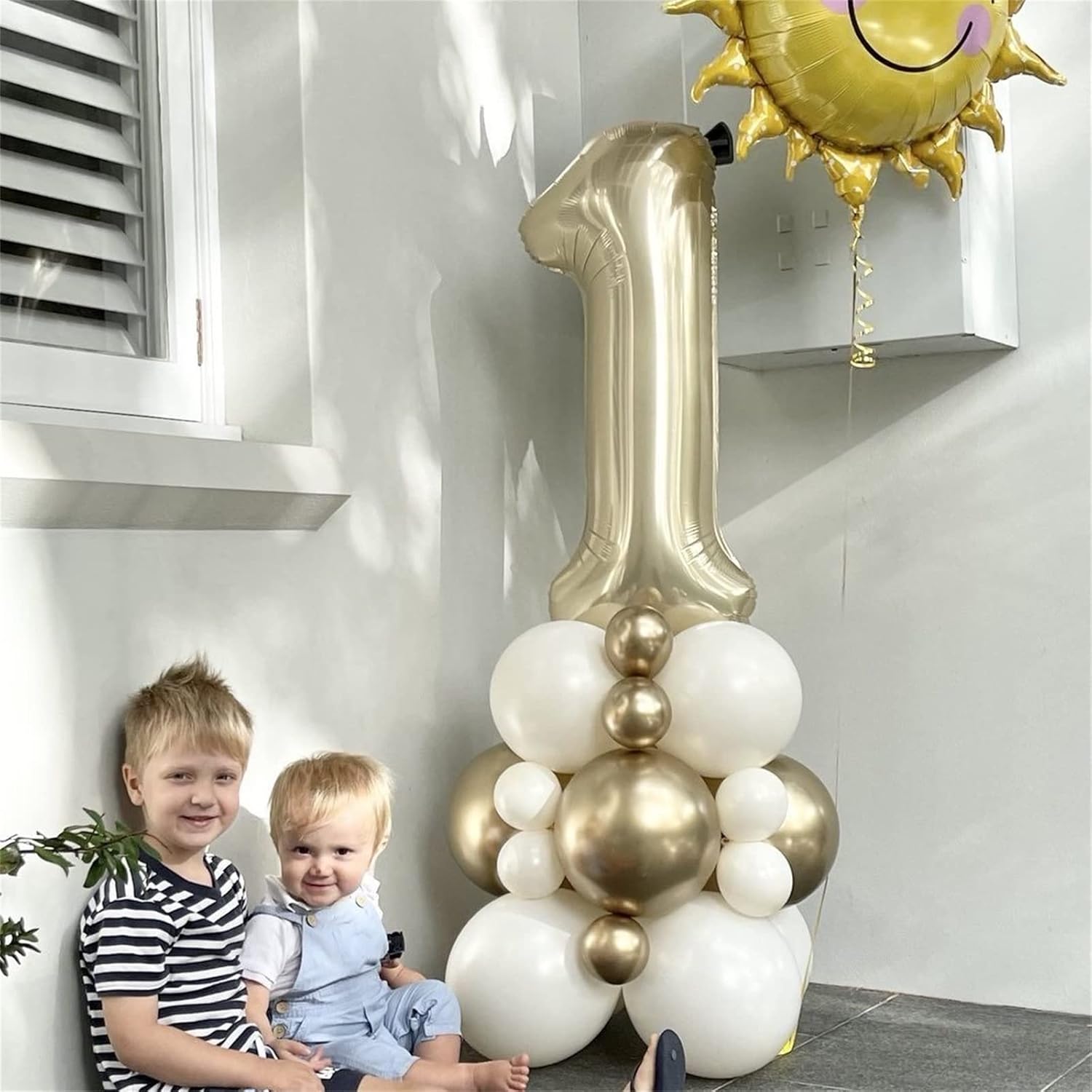 Champagne Gold Number 40 Birthday Balloons, 40 Inch Large Light Gold Foil Number 4 and 0 Balloons for Women, 40th Birthday Balloons for 40 Year Old Birthday Anniversary Party Decorations Supplies - Image 3