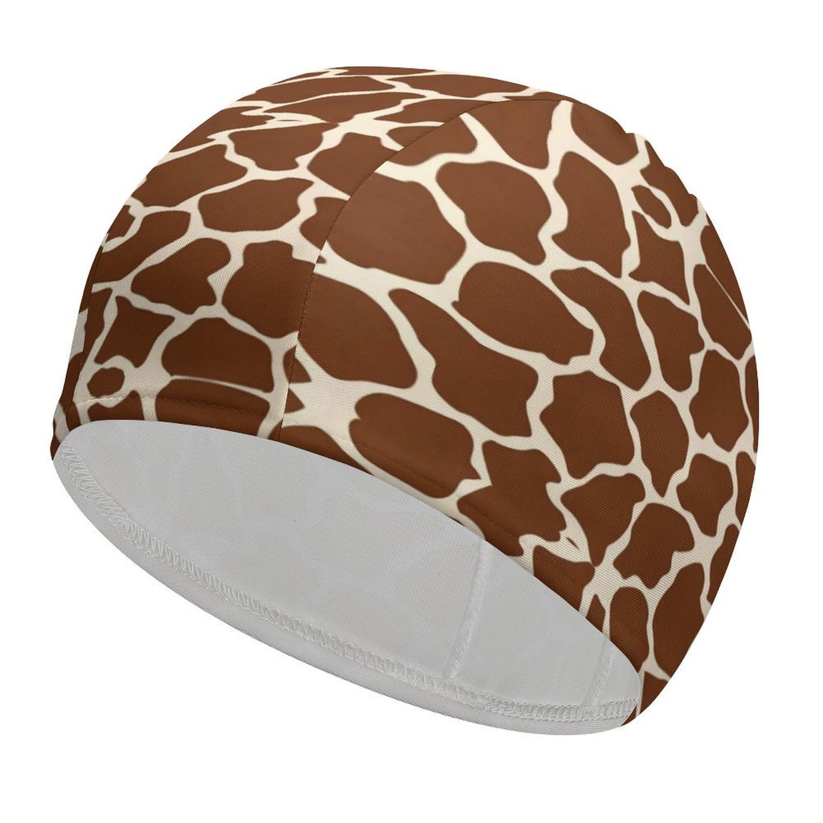 Giraffe Texture Swim Cap for Women Men Waterproof Adults Swimming Caps Bathing Cap for Long Short Hair