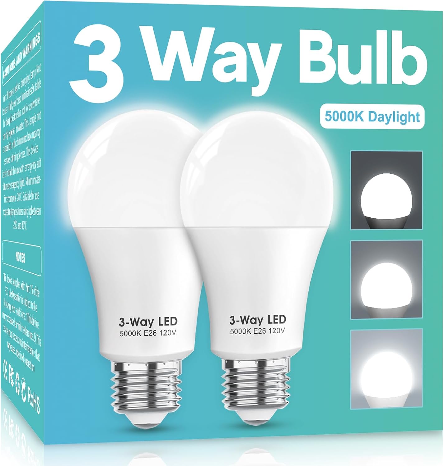 3 Way LED Light Bulbs 50 100 150W Equivalent