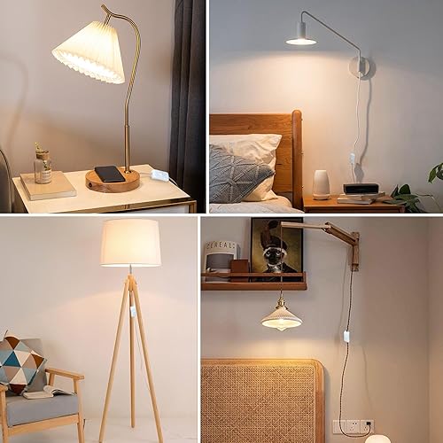 Miniatura 3 de Helunsi 2 interruptores en línea, interruptor blanco para electrodomésticos, botón de encendido para lámpara, nominal 2A 250 V, reparación de