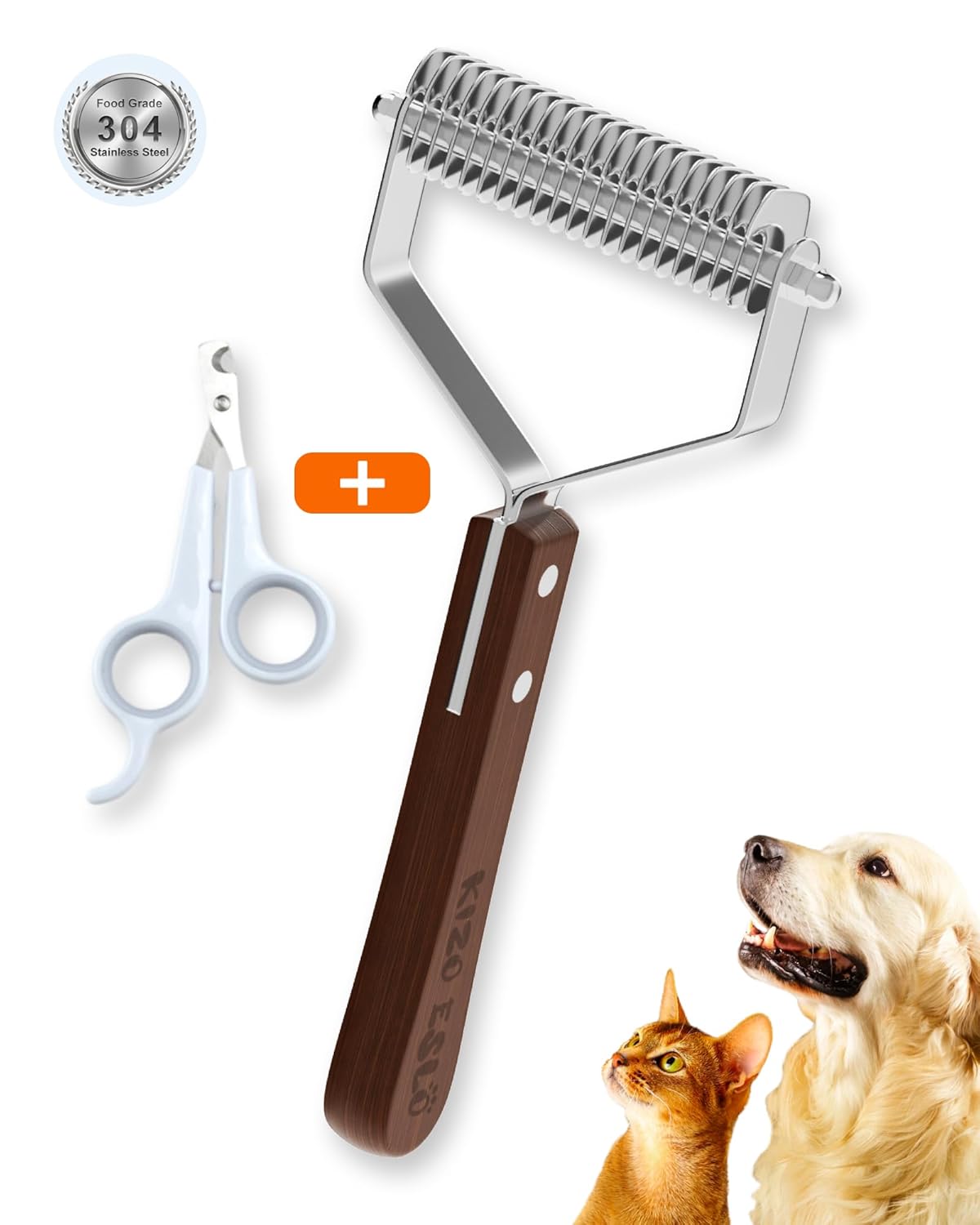 Dog Brush for Shedding 20 Blade Dematting Tool Pet Brush
