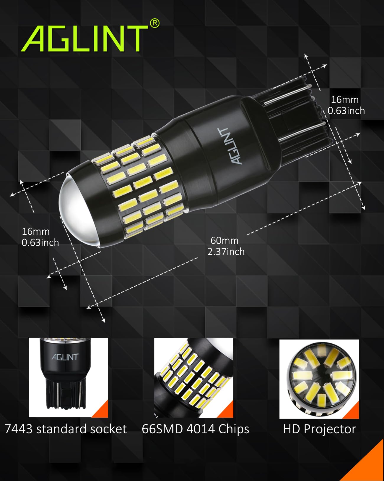 2 Lampadine LED T20 W21W 7443 - Per Retromarcia, Freno E Luci Di Marcia, 6500K Bianco - Foto 2