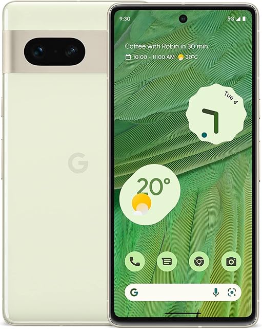 Google Pixel 7  Unlocked Android 5G Smartphone with wide-angle lens and 24-hour battery  128GB  Lemongrass