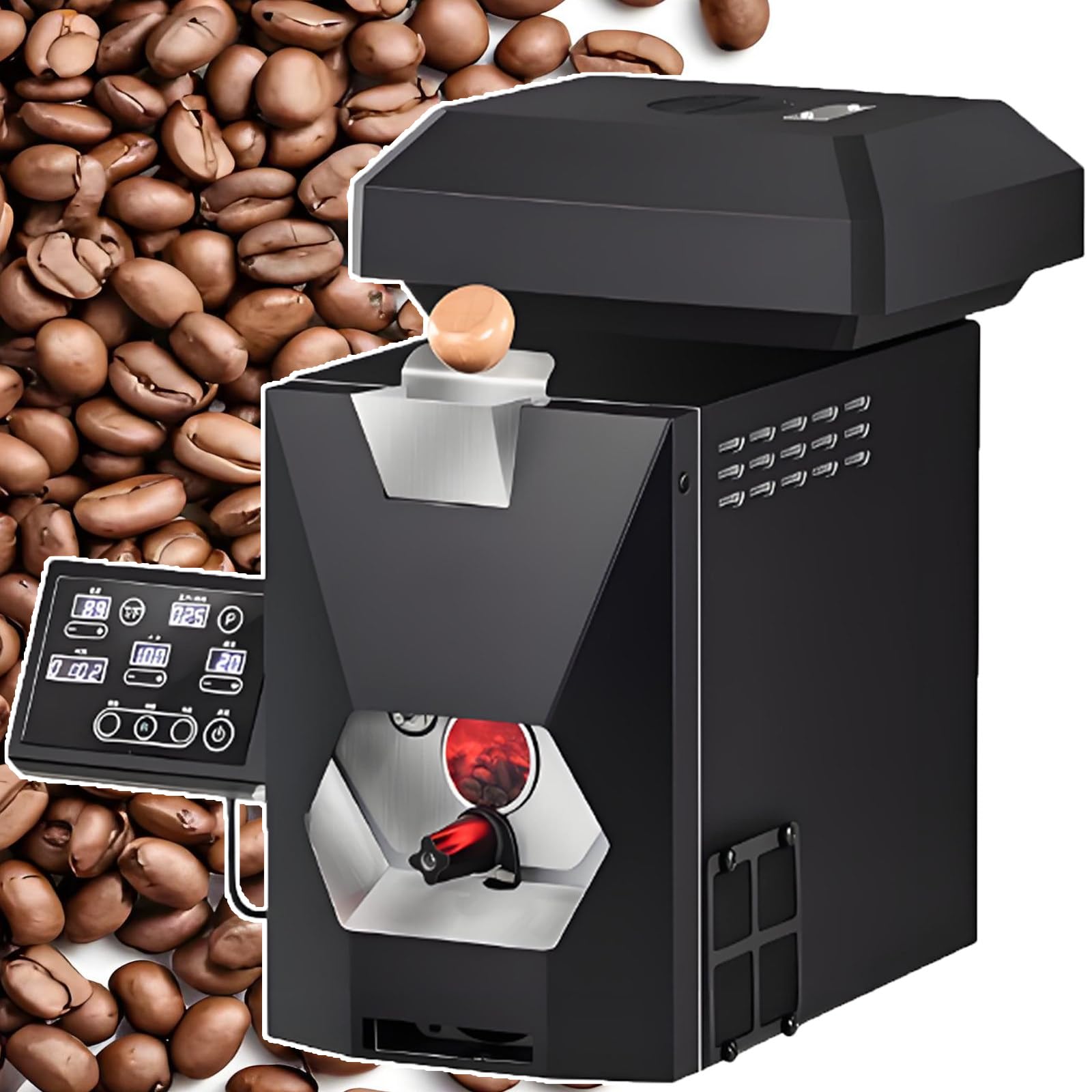BOOZXCV Professional Electric Roasting Coffee Beans Machine - 200g Compact Coffee Bean Roaster Baking Machine | Even Roasting & Rapid Cooling Technology For Home/Commercial Use