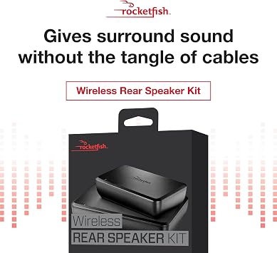 Rocketfish RF-WRSK18 Wireless Home Theater Rear Speaker Kit - 2.0 Channel Surround Sound System - Black