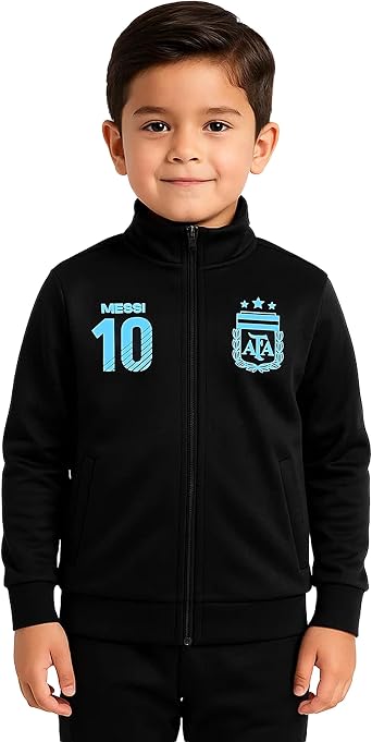 Icon Sports Officially Licensed Argentine Football Association Lionel Messi Track Jacket - Unisex Kids
