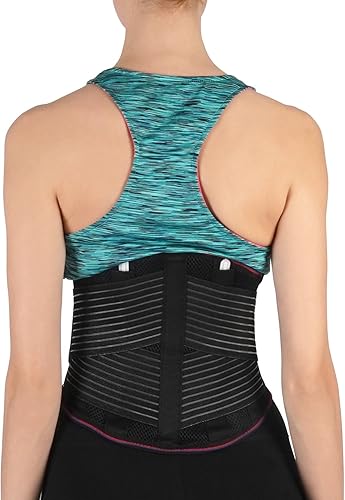 Miniatura 5 de SOLES Corsé lumbosacro  Soporte de neopreno ajustable  Corsé para ayudar a aliviar el dolor de espalda, apoyar la fuerza del núcleo  Promueve la