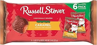 Milk Chocolate Caramel Ornaments, 6 Individually Wrapped 1.3 Oz Ornaments, 7.8 Oz Package