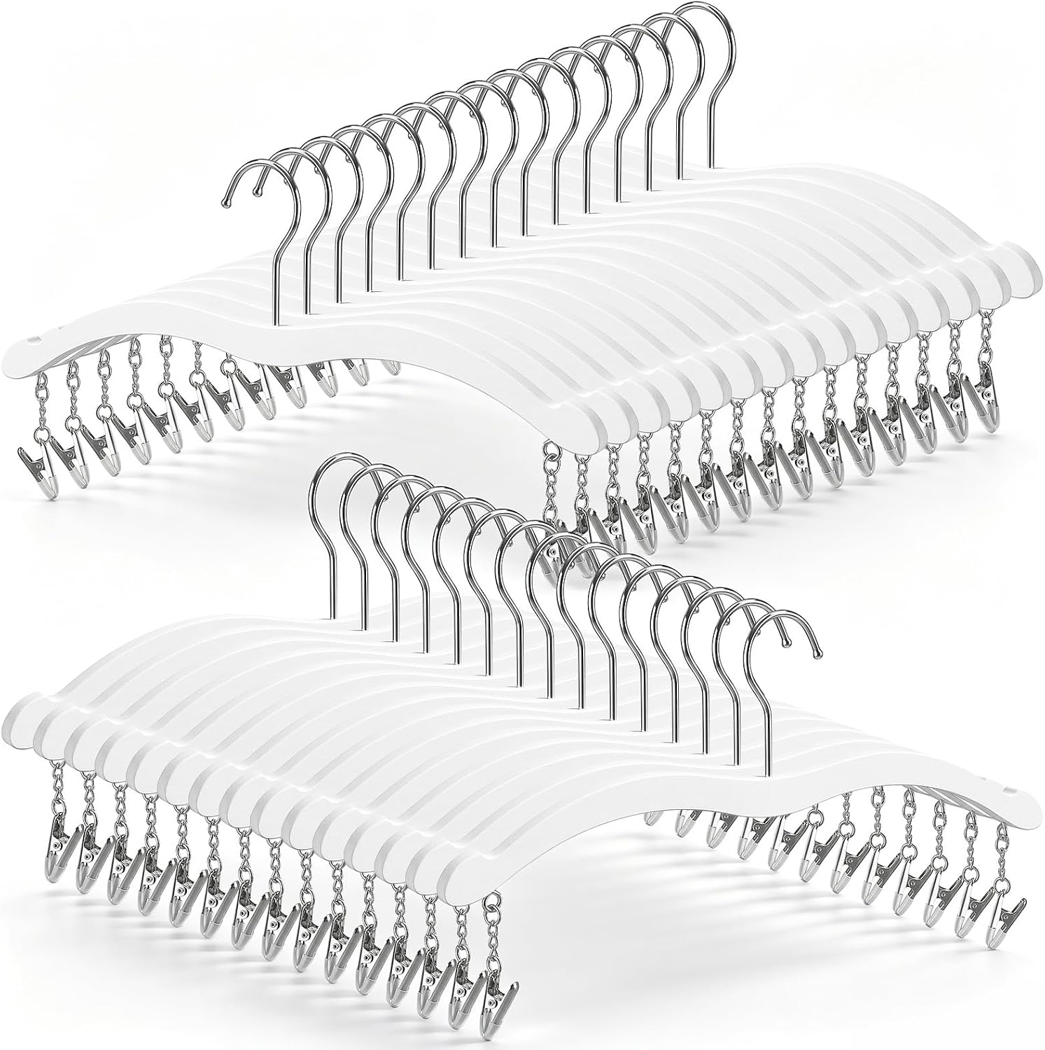 30 Pcs Lingerie Hangers with Clips, Bra Hanger for Closet Organizer
