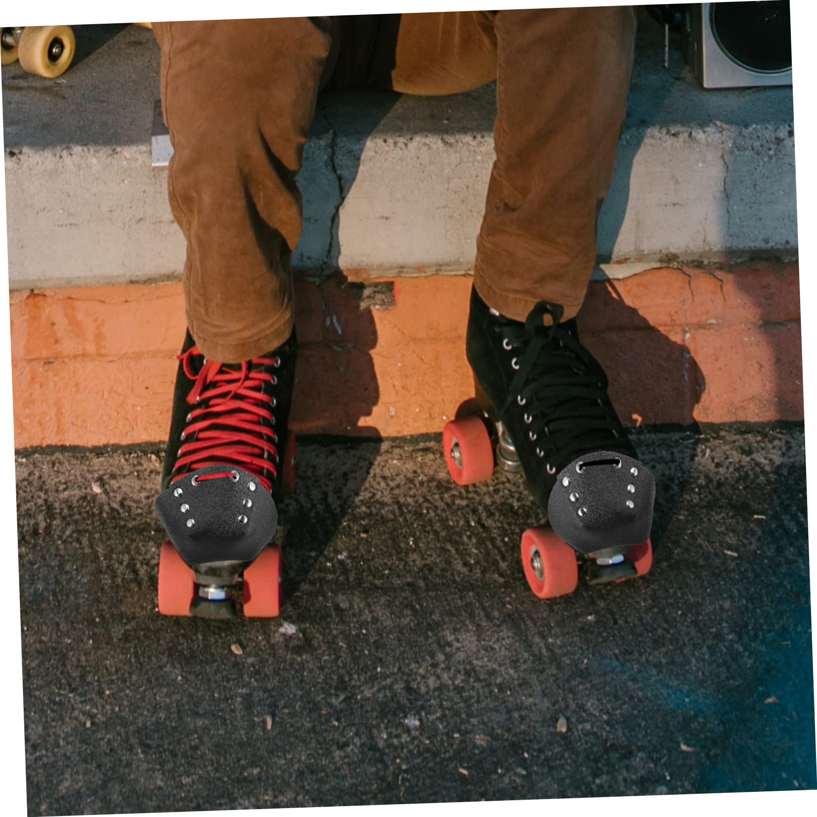 UPKOCH Skates Zehenschutz Rollschuhe Toe Caps Schutz Für Skates Schwarz Und Bunt Für Zusätzlichen Schutz Und Langlebigkeit Schlittschuhe
