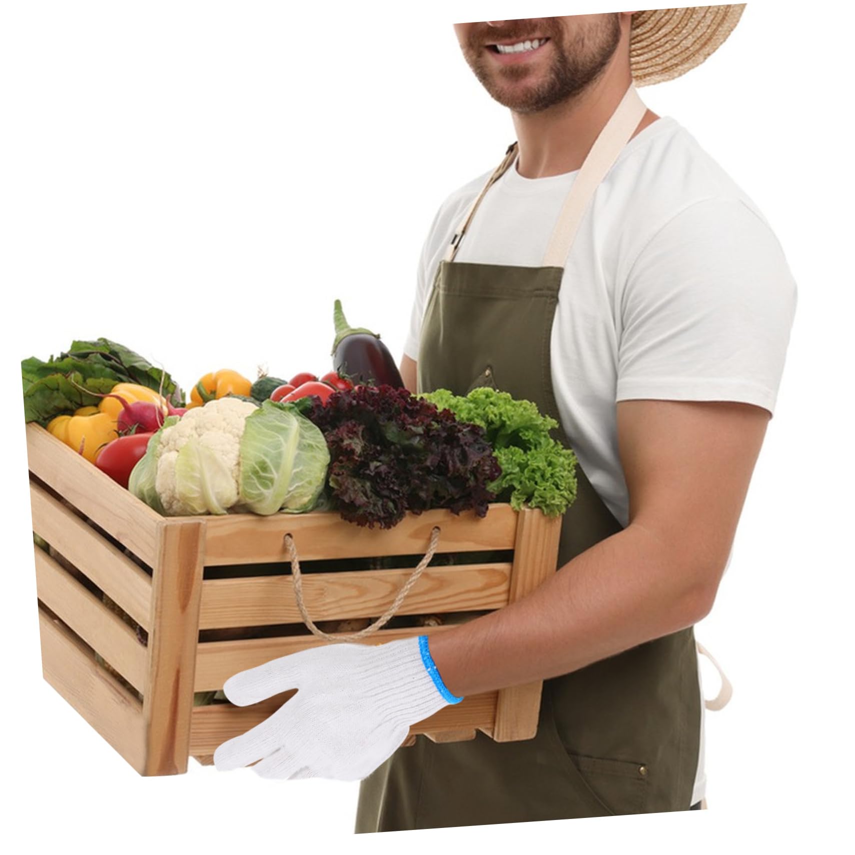 Happyyami 20pares Guantes Jardinería Trabajo Exterior Antideslizantes Protección Algodón