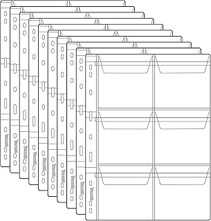 60 Taschen-Münzblätter – 6 Gitter/Seite, durchsichtiger Münz-Medaillenhalter, Stempel, Währungsschutz, Münzsammelzubehör, 10 Blatt CS03006