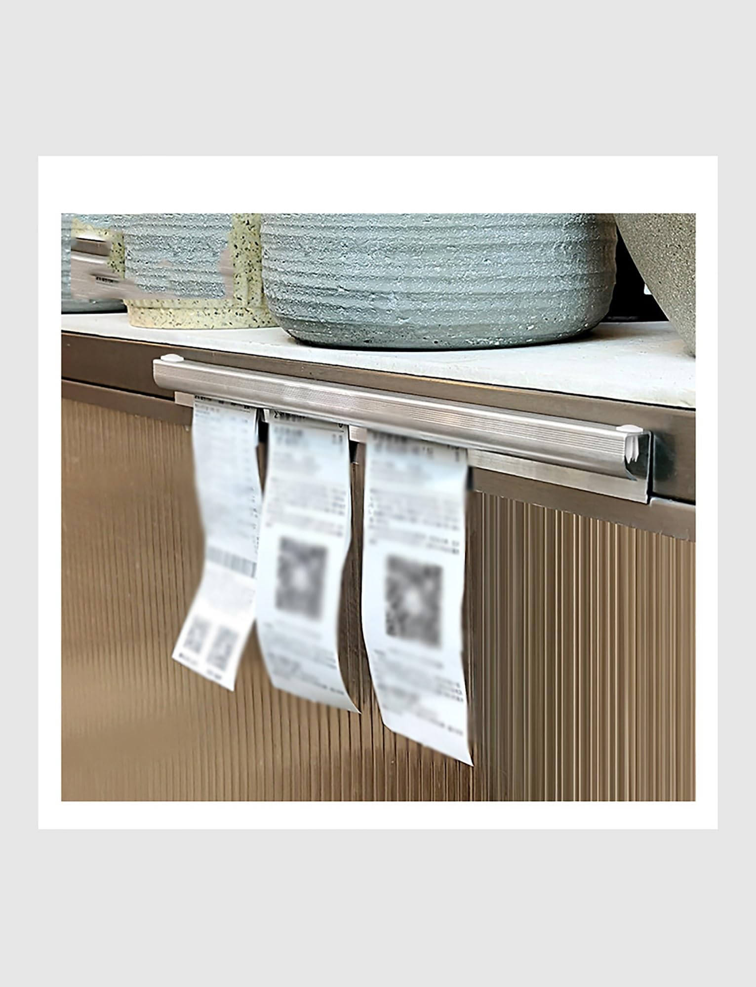 Titular de boletos aleación aluminio | Titular de boletos de 20-120 cm: organizar pedidos en restaurantes(80cm)