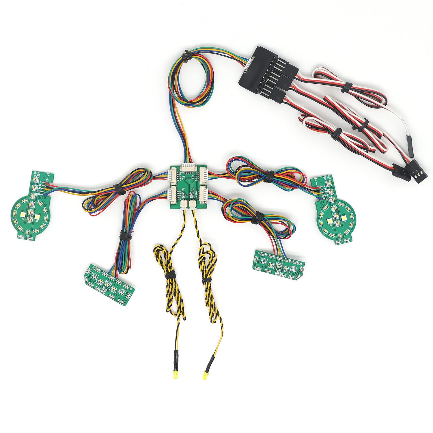 ZEZEFUFU RC Scale Crawler Led Scheinwerfer/Rücklicht Licht Kit Zubehör Lenkung Bremse Smart Simulation Blitzlichter für Traxxas TRX-4 2021 Ford Bronco 1/10