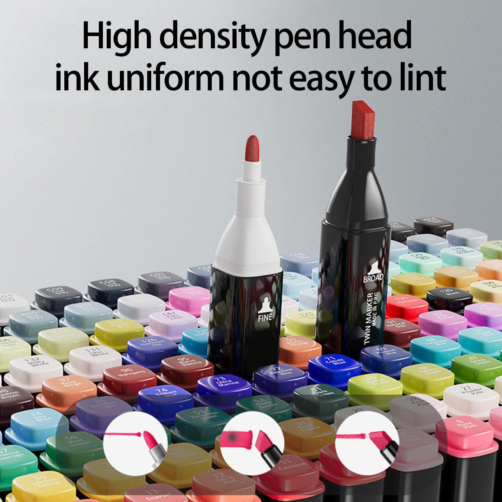 24-teiliges bis 120-teiliges ergonomisches Kunstmarker Set, Doppelspitze, tragbares Design, geeignet für Künstler, Studenten, Doppelspitze