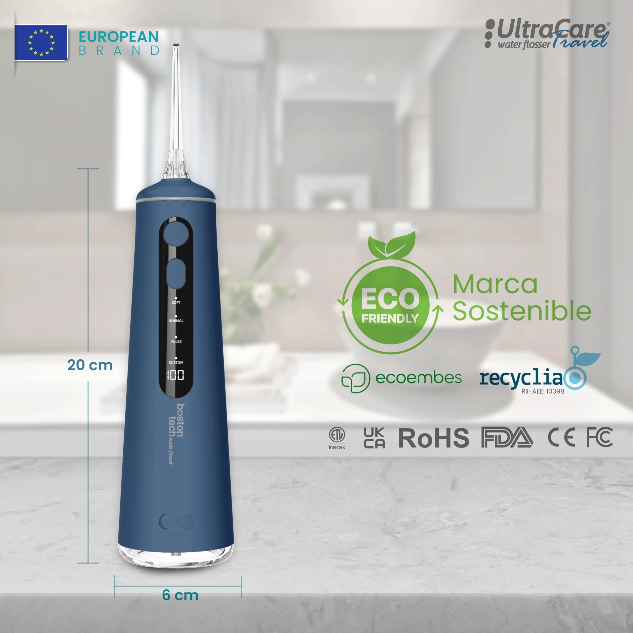 Compra Inteligente: Irrigador dental Sobremesa + Portátil en un Pack | Ahorra y Cuida Tu Salud Bucal en Casa y Viaje | Boquillas, Modos, Recargable | Aquapik Duo