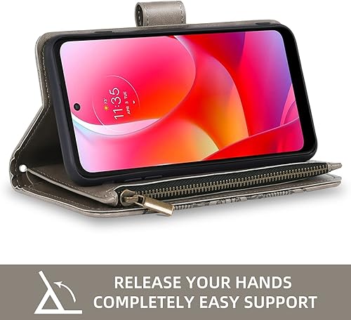 Miniatura 4 de Asuwish Funda de teléfono para Motorola Moto G Power 2022MotoG Play 2023G Pure 2021 con protector de pantalla de vidrio templado y tarjetero para