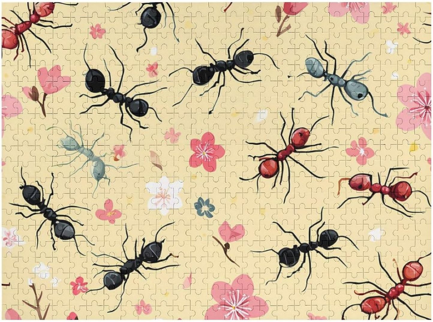 Funny Ant Puzzles for Adults 500 PCS Wooden Jigsaw Puzzle Wall Decor Christmas