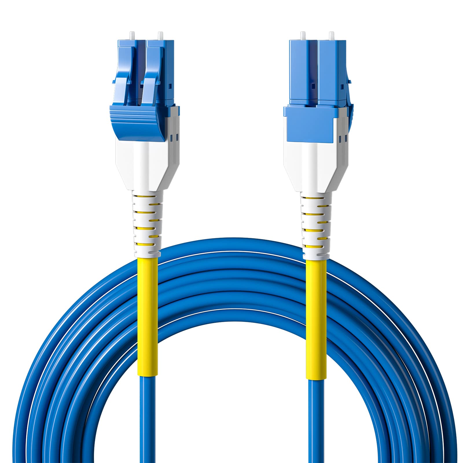 OS2 LC to LC Armor Fiber Patch Cable, 10m/33ft Single Mode Uniboot LC to LC Fiber Optic Cable, SMF, Duplex LC/UPC, 9/125μm, Indoor Armored LSZH