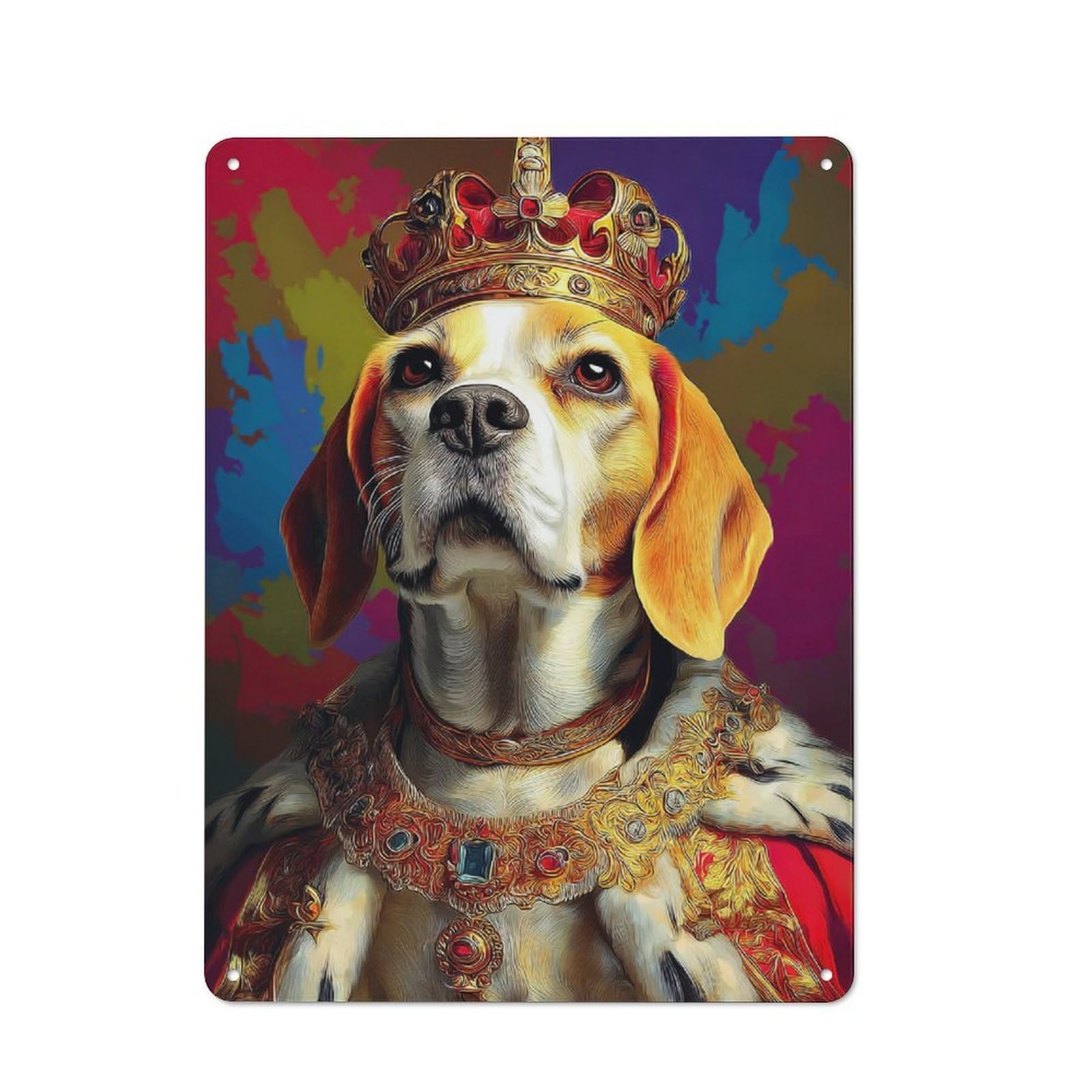 Royal Canine Majesty Portrait -13 Decorative Tin Plaque 40x30cm, Vintage Bar Wall Plaque for Bar, Kitchen, Garage Or Games Room