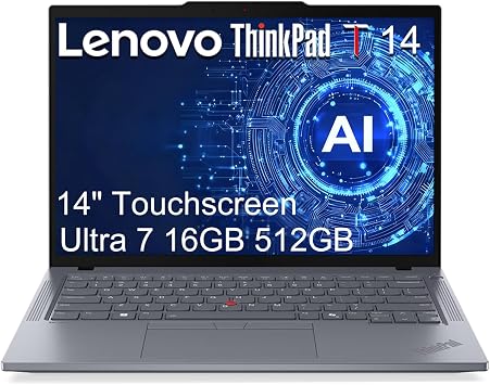Lenovo ThinkPad T14 Laptop, 14" Touchscreen, Intel Ultra 7 155U, 16GB/512GB