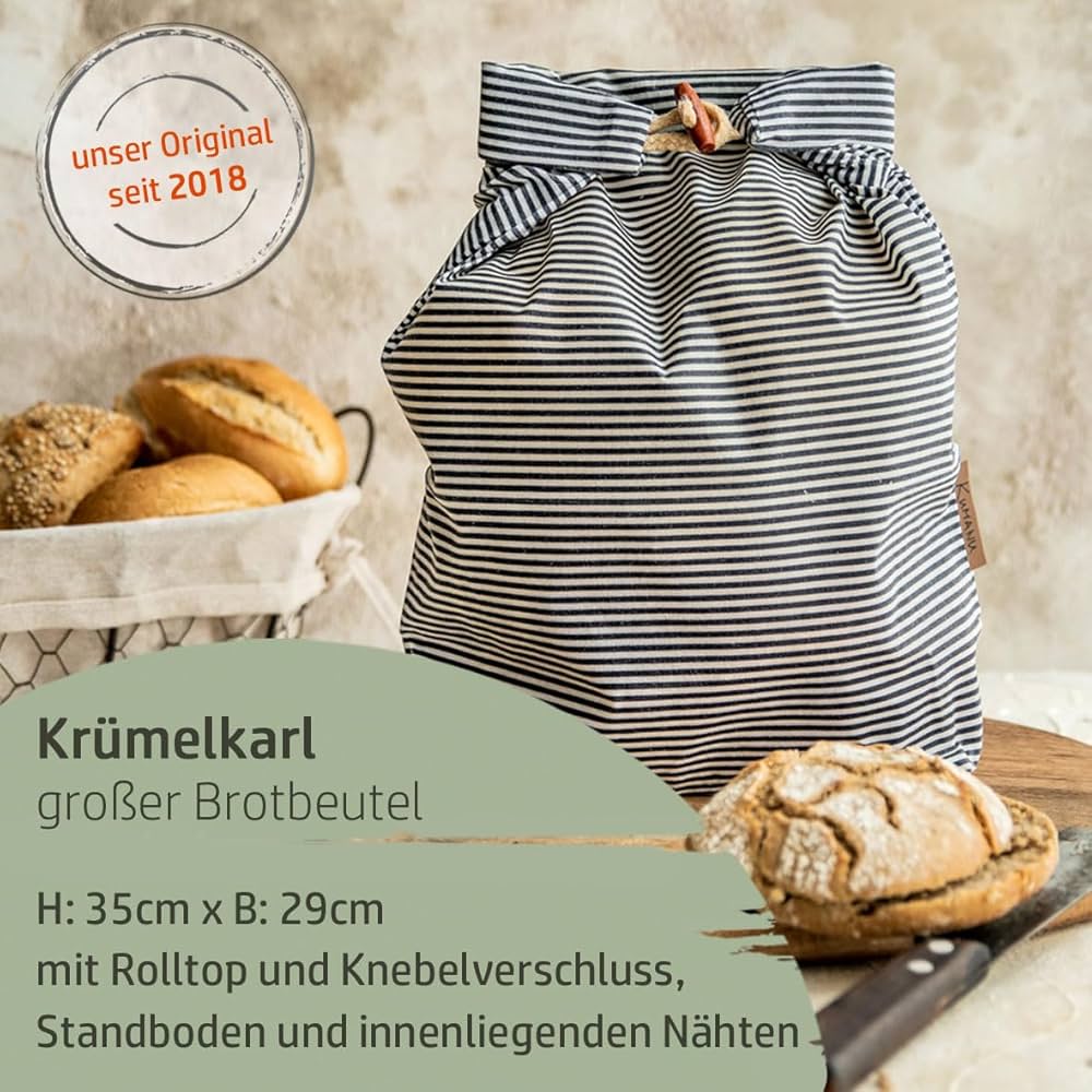 Kumanu | Biologisch bijenwasdoek - zak FRISCHEFRANZ middelgroot | H28cm