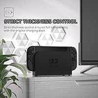 Vista 4 de PlayVital Protective Case for Nintendo Switch 2 with Extra Stand & Thumb Grip Caps Split Design, Dockable Hard Shell Cover for Nintendo Switch 2