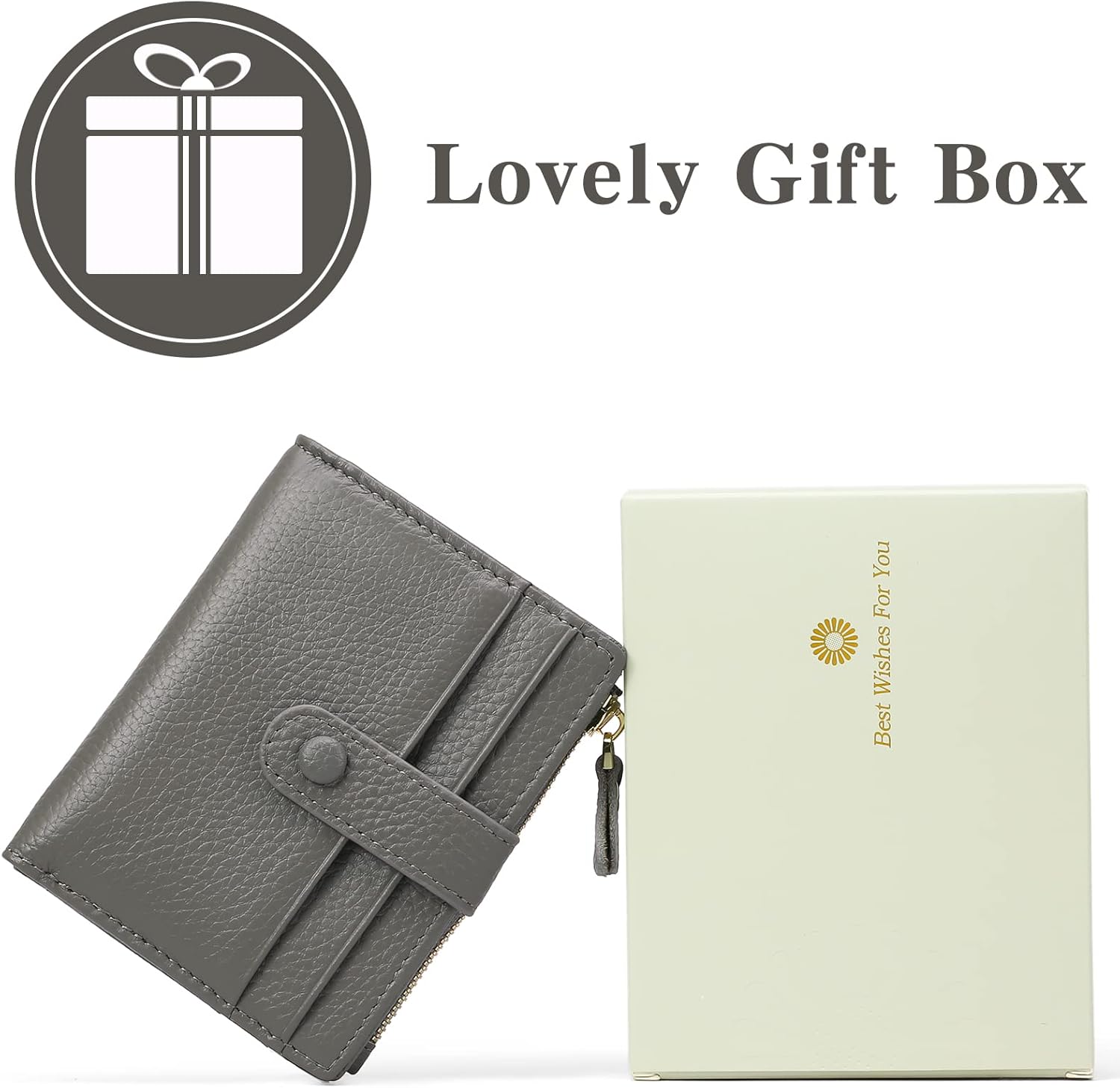 FALAN MULE Small Wallets for Women RFID Blocking Slim Bifold Leather Womens Wallet with Zipper Coin Purse - Image 6