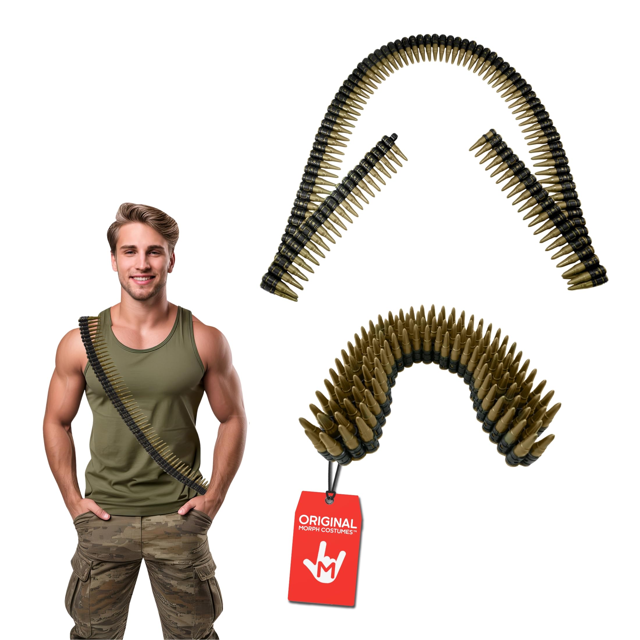 Toy Bullet Lot de 2 ceintures accessoires de déguisement Doré 152 cm