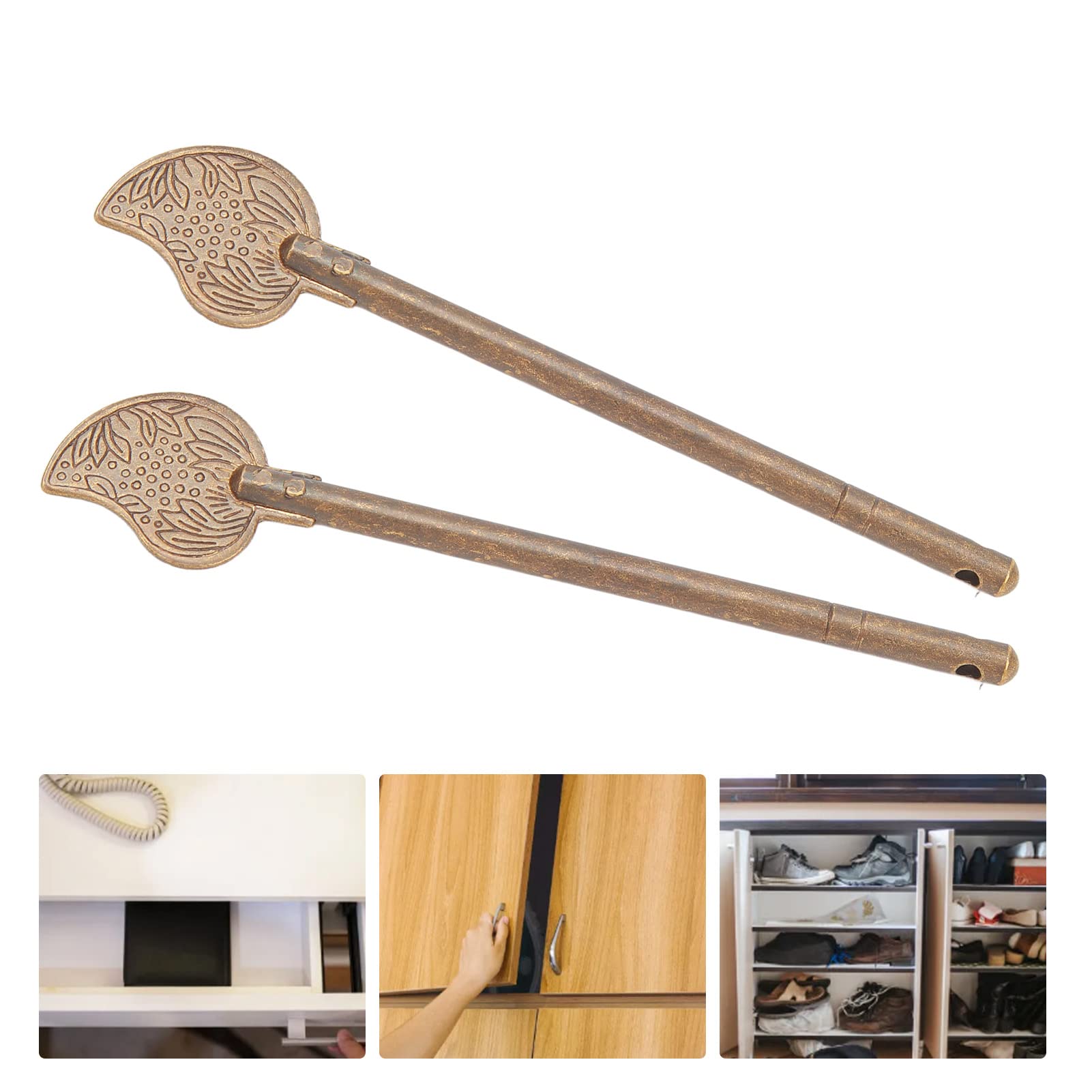 2 Pièces En Laiton Loquet De Porte Goupille De Verrouillage 11Cm Forme