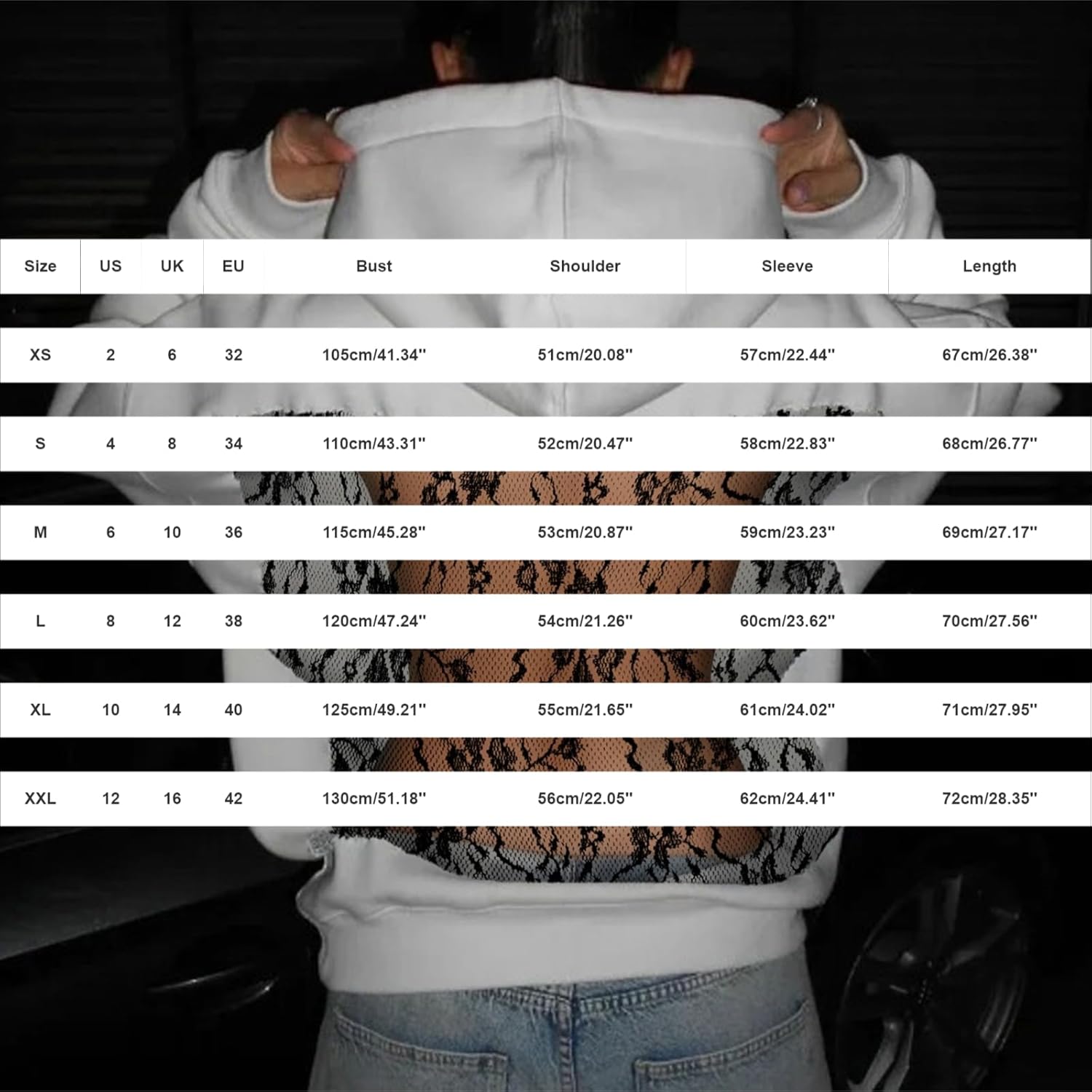 Womens Crystal Mesh Back Hoodie Hollow Sheer Backless Y2K Oversized Sweatshirt Sparkly Party Pullover Tops Streetwear