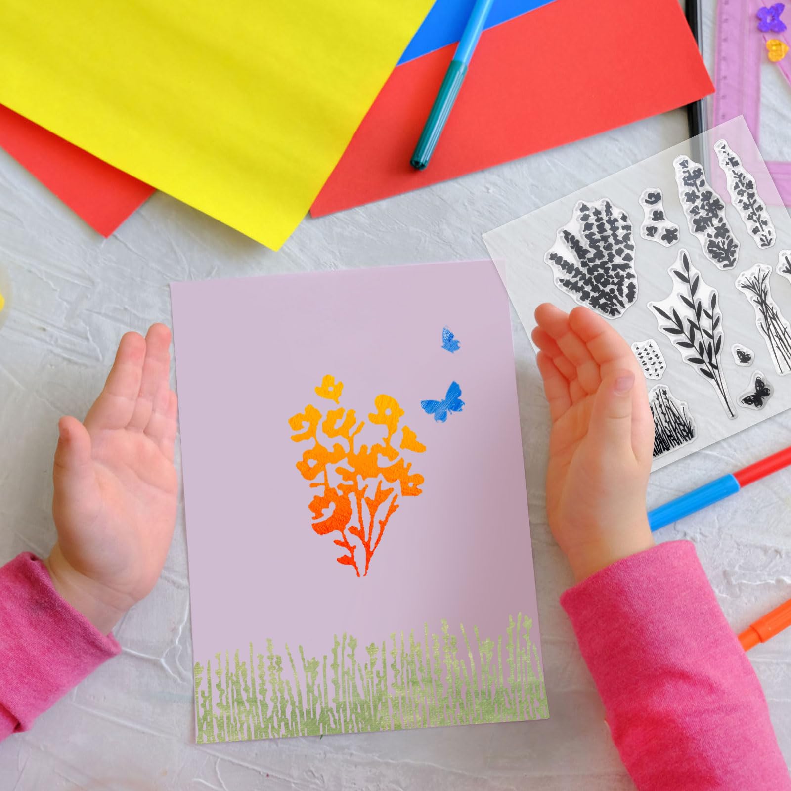 Set Fustelle E Timbri Silicone Per Fiori: Ideali Per Scrapbooking, Card Fai Da Te E Album - Foto 6