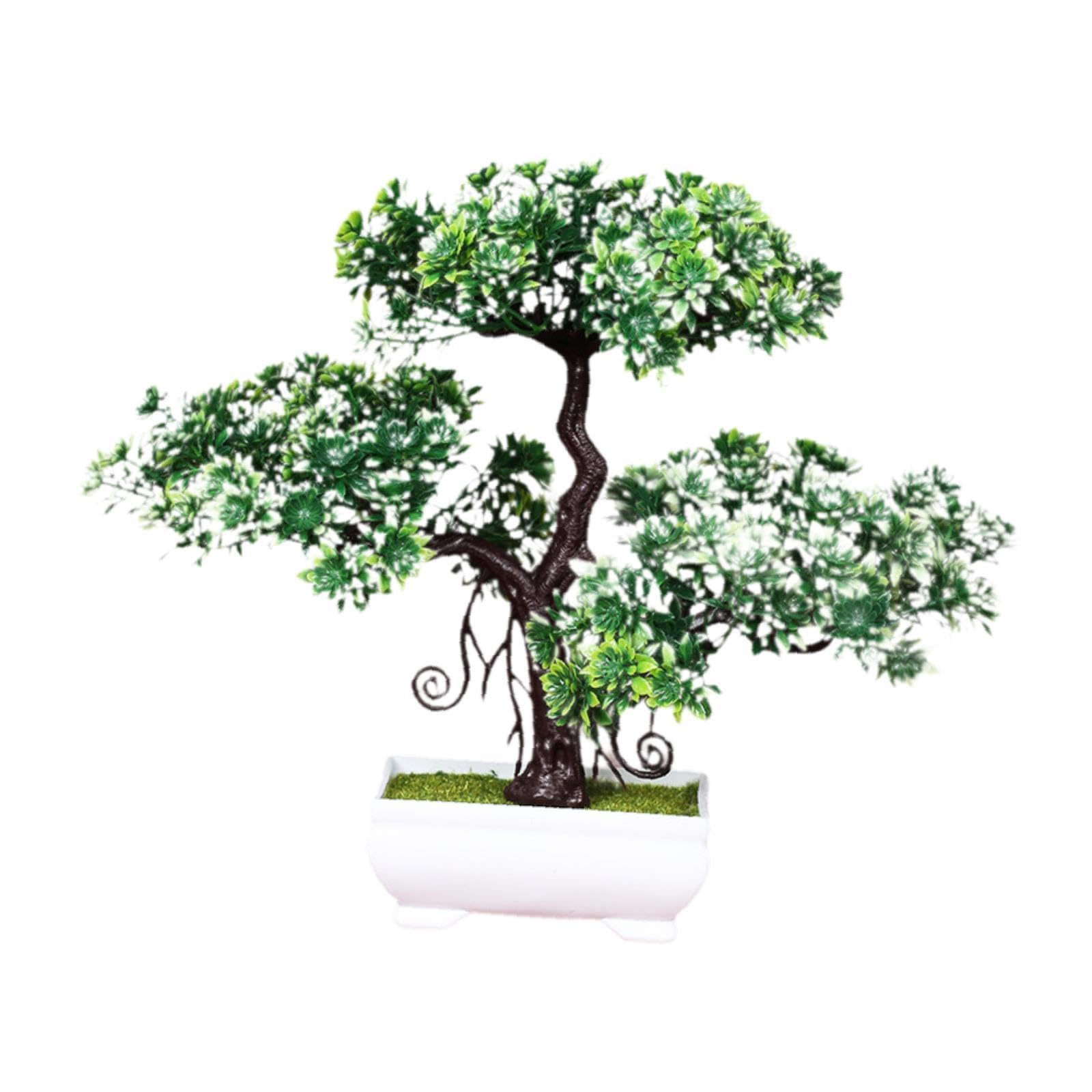 Pleayietoopiatiey Artificial Bonsai Tree Potted Tree Fake Bonsai Tree for Table Farmhouse Home