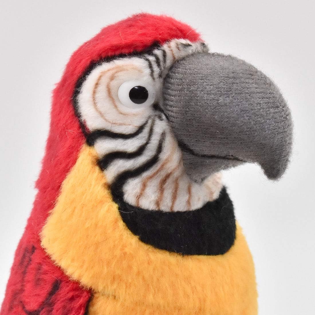 Hansa Parrot Plush Animal Toy, 7", Yellow and Red
