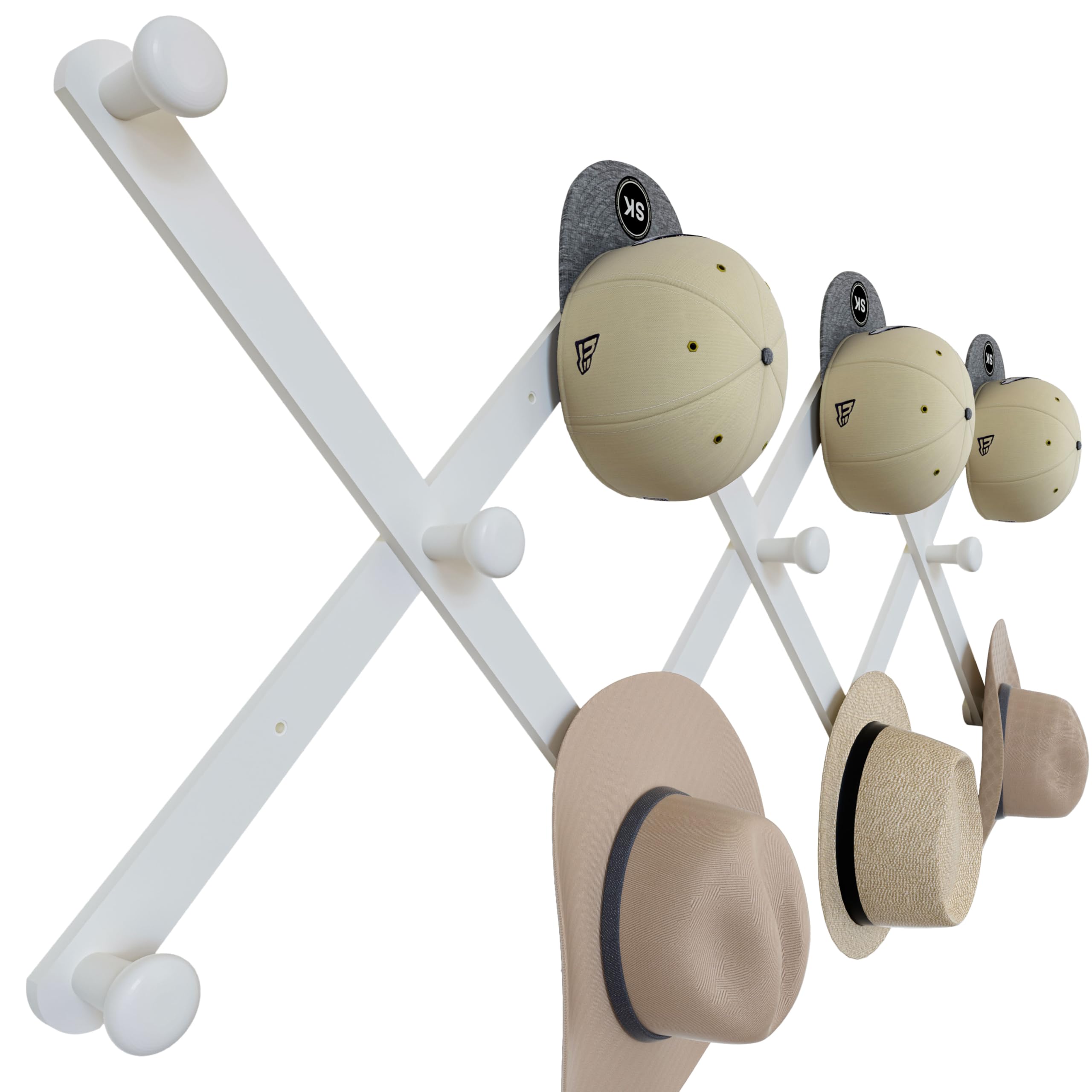 Porte-chapeaux mural en bois pour un bureau ordonné et un studio moderne