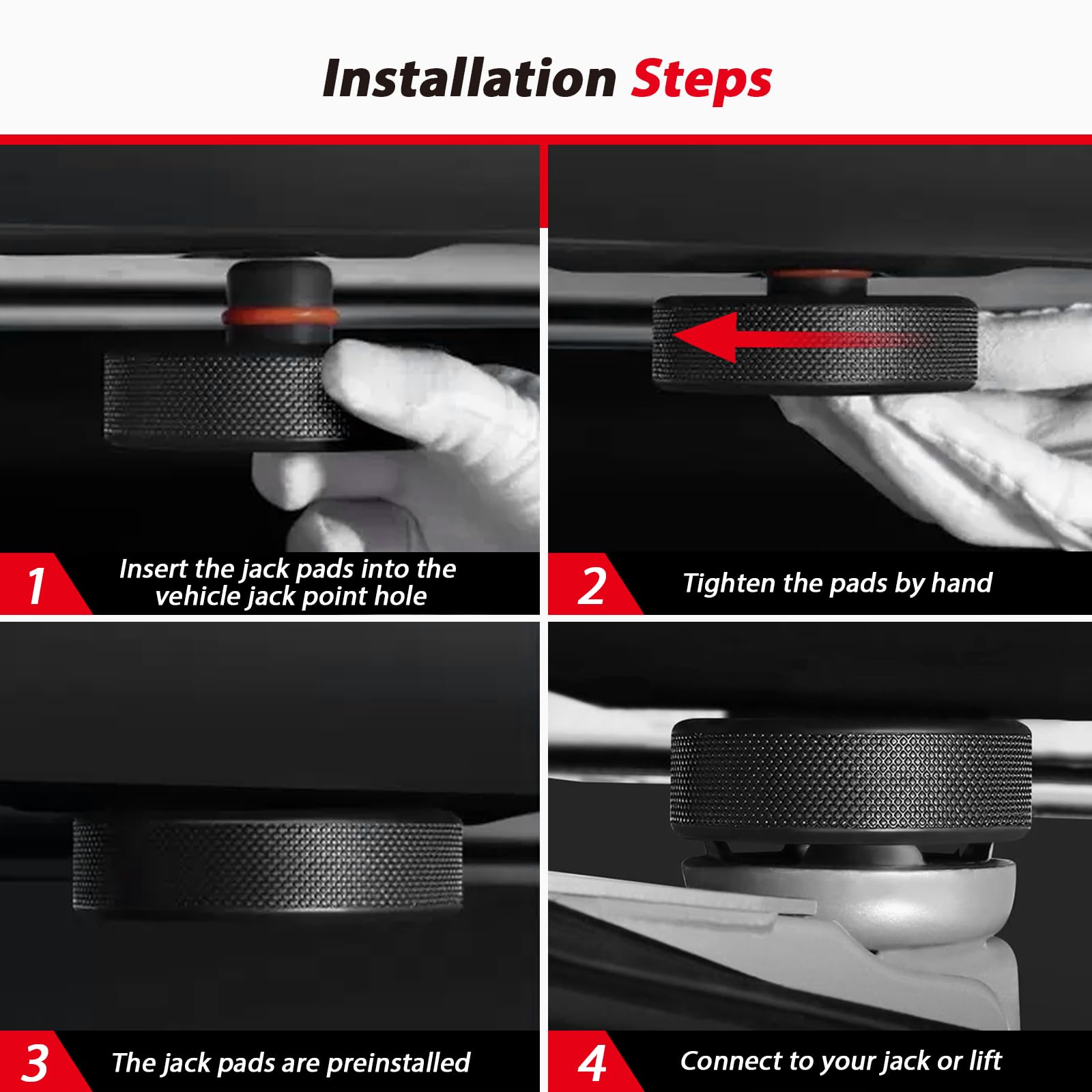 Tamponi Gomma Per Cric Tesla Model 3/Y/S/X - Set 4 Pezzi, Protezione Batteria E Telaio - Foto 9