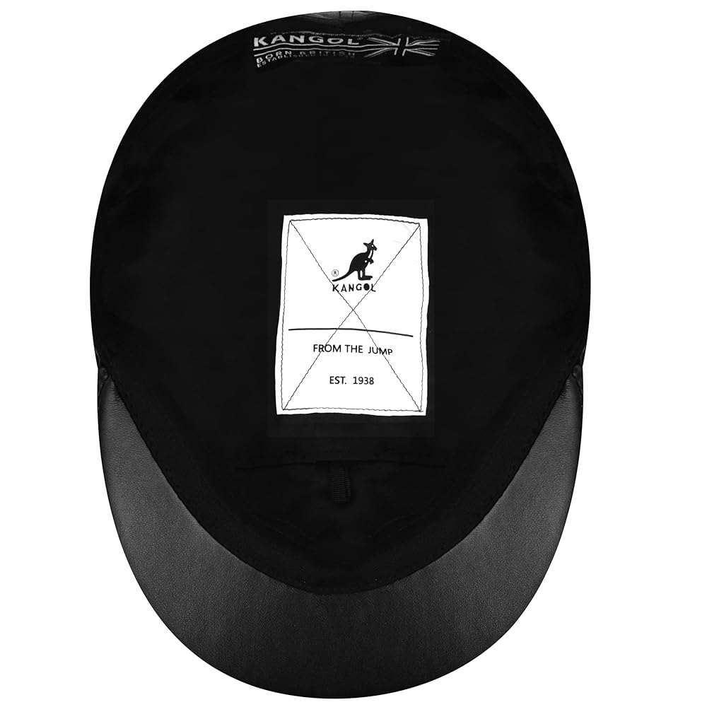 Kangol Faux Leather Cap - Black/S Black, Small at Amazon