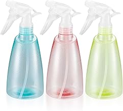 3 x Empty Spray Bottles 500ml, Plastic Spray Bottles, Empty Spray Bottle, Empty Pump Bottle for Household, Garden, Hairdresser, Plants, Flowers – Pink/Green/Yellow