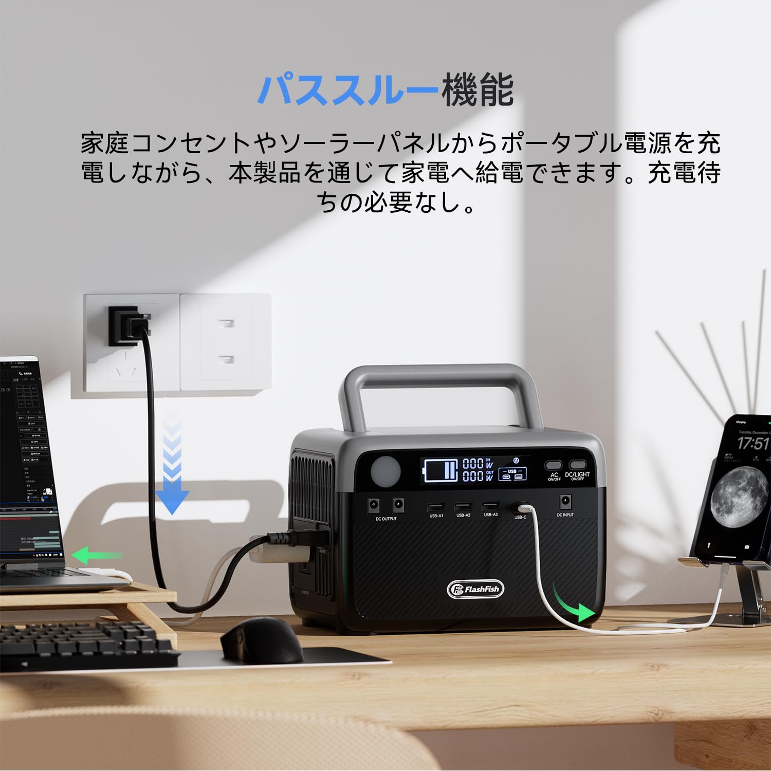 FlashFish ポータブル電源とソーラーパネルセット Amazon.co.jp: FlashFish ポータブル電源 ソーラーパネル セット