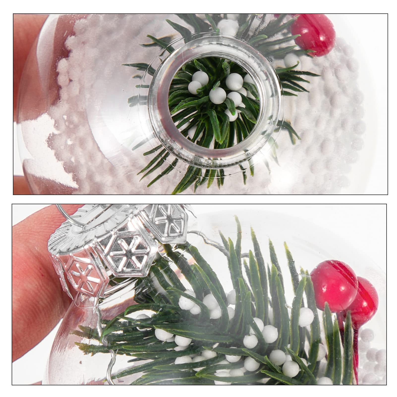 Abaodam 36pezzi Decorazioni Natalizie Trasparenti Pet Palline Da Appendere Per Albero Di Natale Ornamenti Festivi Per Compleanni e Matrimoni