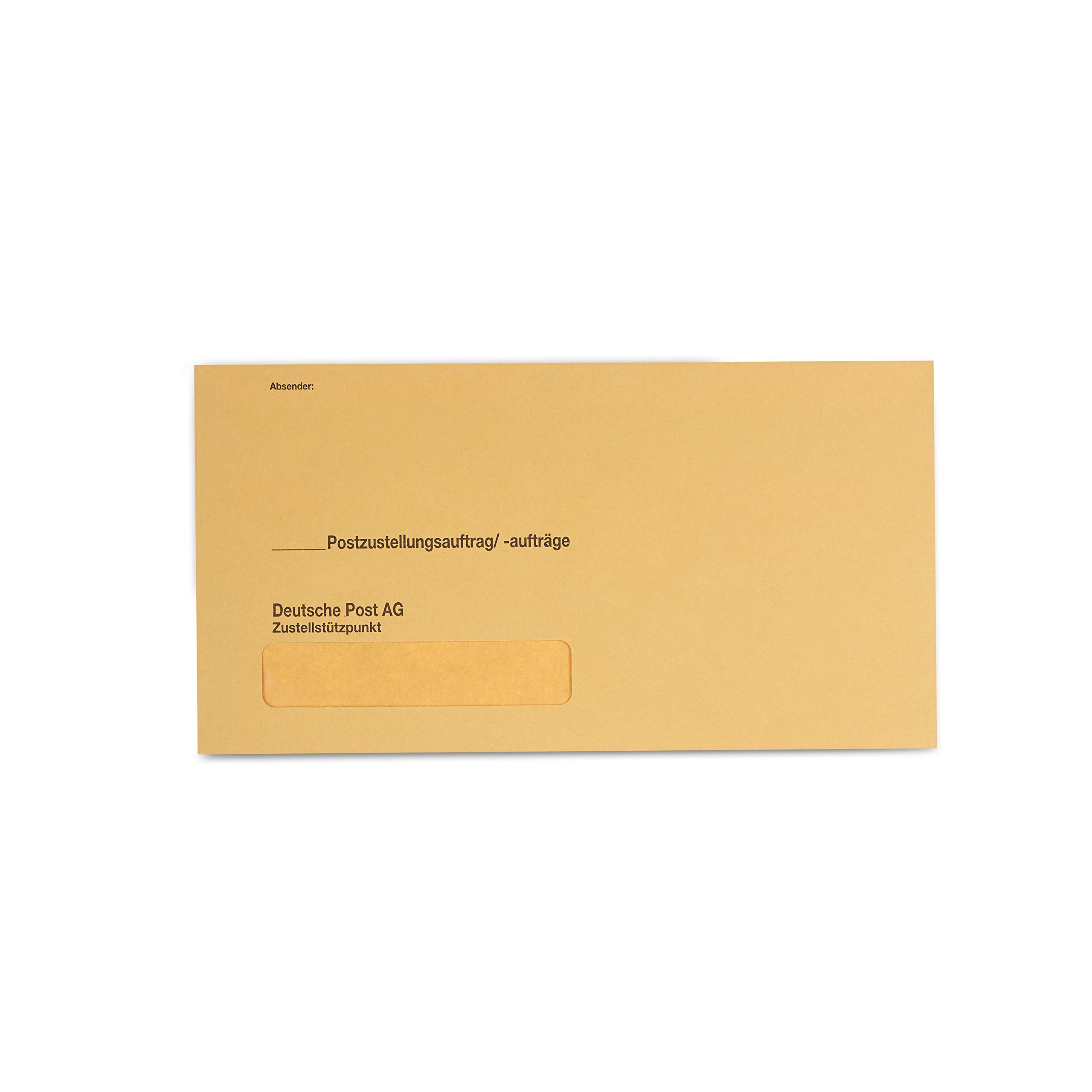 MASHPAPER äußere Postzustellungshüllen | gelb, mit Fenster | 125 x 235 mm