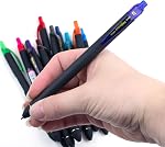 Pentel EnerGel Black Slim Barrel, Retractable, 0.7mm, 12 Colour Pack